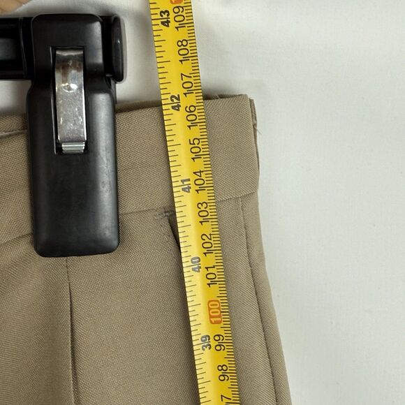 Vintage Dress Pants Pleated Front Cuffed Hems Mens 32 x 31 Beige - Picture 13 of 16